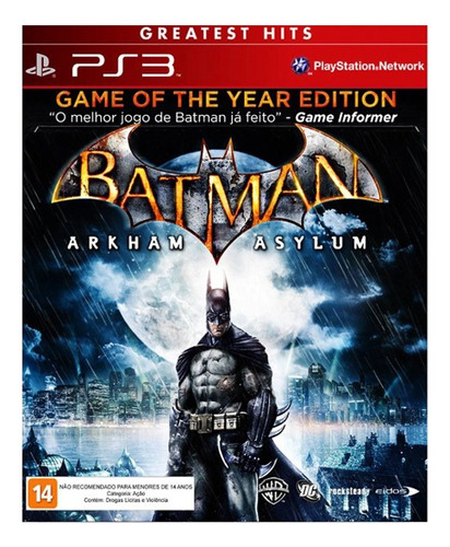 Jogo Ps3 Batman Arkham Asylum