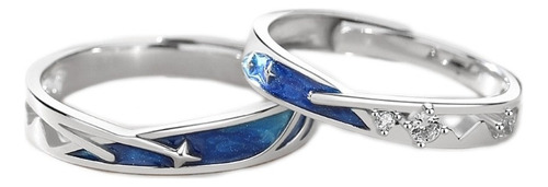 2 Anillos De Pareja Para Amantes De Las Estrellas Meteóricas