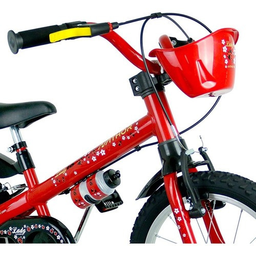 Bicicleta Infantil Aro 16 Nathor Lady Vermelho Tamanho do quadro Único