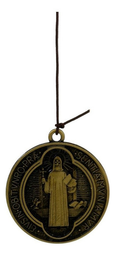Enfeite Sino Dos Ventos Religioso Medalha De São Bento