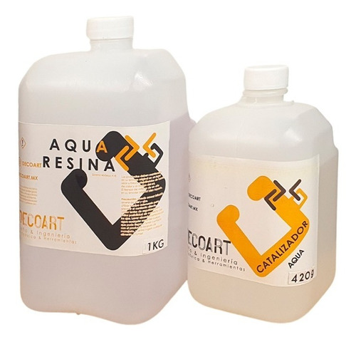 Resina Epoxica Transparente Aqua A+b Altos Espesores 1.42kg