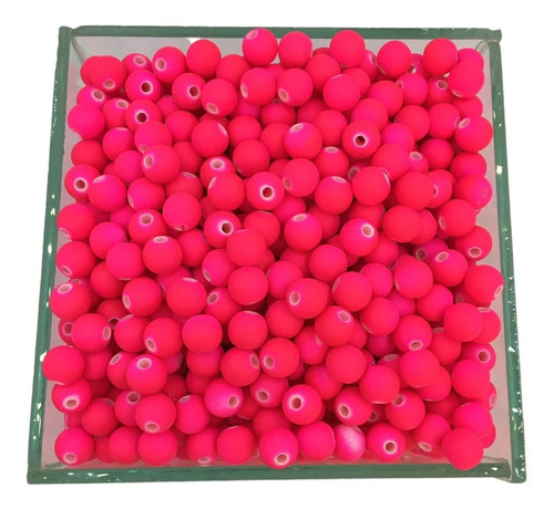 1000 Miçanga Emborrachada Artesanato Rosa Chiclete 8mm Perol Comprimento 8 mm Cor Rosa-chiclete Diâmetro 8 mm