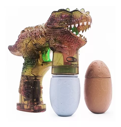 Brinquedo Crianças Faz Sabão Dinossauro Solta Bolhas Com Luz