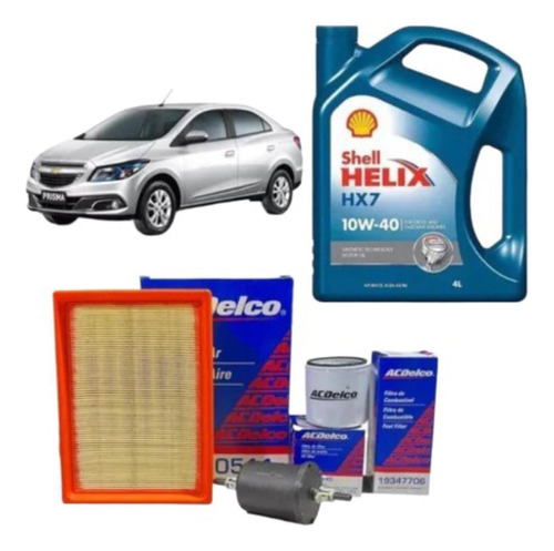 Kit X3 Filtros Acdelco Original + Aceite 10w40 Onix Prisma