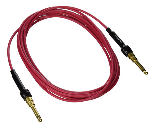 Cable De 15 Pies George L's 155 Con Conectores Rectos (rojo)