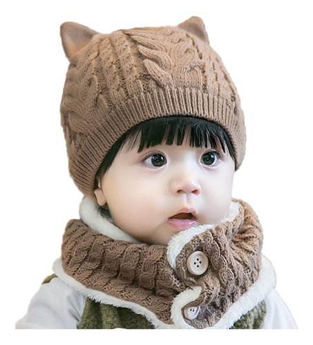 Precioso Gorro Suave De Punto For Bebés Y Niñas, Sca .