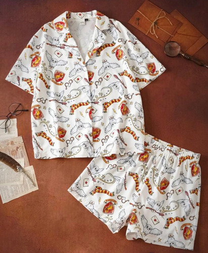 Harry Potter Set De Pijama De Short Estampado Harry Potter