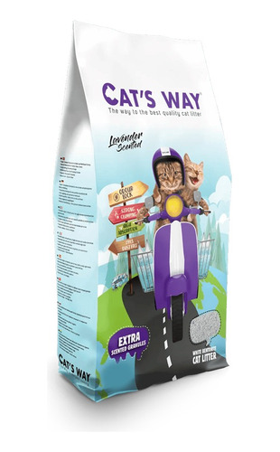 Arena Aglomerante Gato Cats Way 30lts (25,5kg) Lavanda