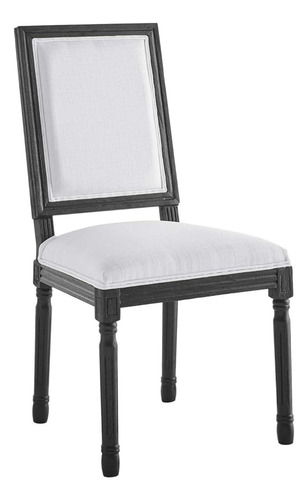 Modway Court French Vintage Silla De Comedor De Tela Tapizad