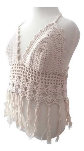 Top Tejido Crochet Playa, Pileta Para Nenas