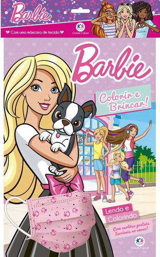Barbie - kit com máscara, de Cultural, Ciranda. Livro com máscara Editorial Ciranda Cultural em português, 2020
