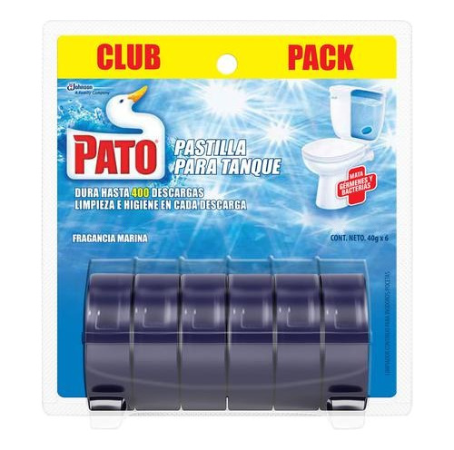 Pato Tanque Azul Limpiador X6 - Unidad a $6283