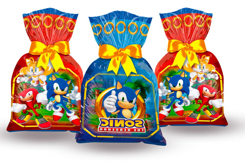 12 Sacolas Surpresa Lembrancinhas Sonic Decoração