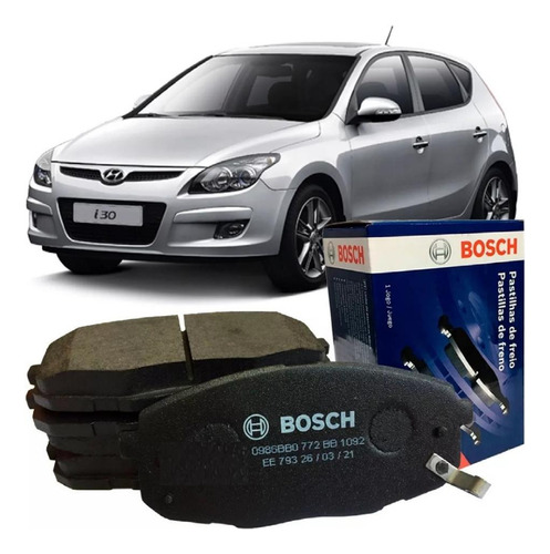 Kit Pastilhas De Freio Bosch Do I30 2.0 2012 Dianteiras