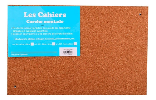 Pizarra Corcho Montado 58x86cm Premium.les Cahiers