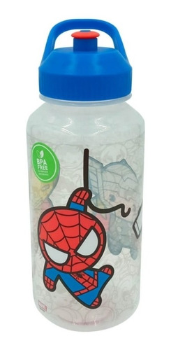 Botella 1 Litro Marvel Kawaii - Avengers Spiderman