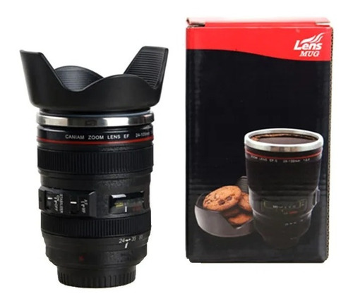 Vaso Creativo Forma Lente Camara Canon Termico Taza Contigo