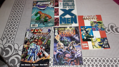 Lote 5 Comics Edición Wolverine Dc Marvel Xmen Mano Aquamna