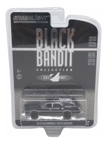 Greenlight 1970 Oldsmobile Vista Cruiser Black Bandit 1/64 Color Negro