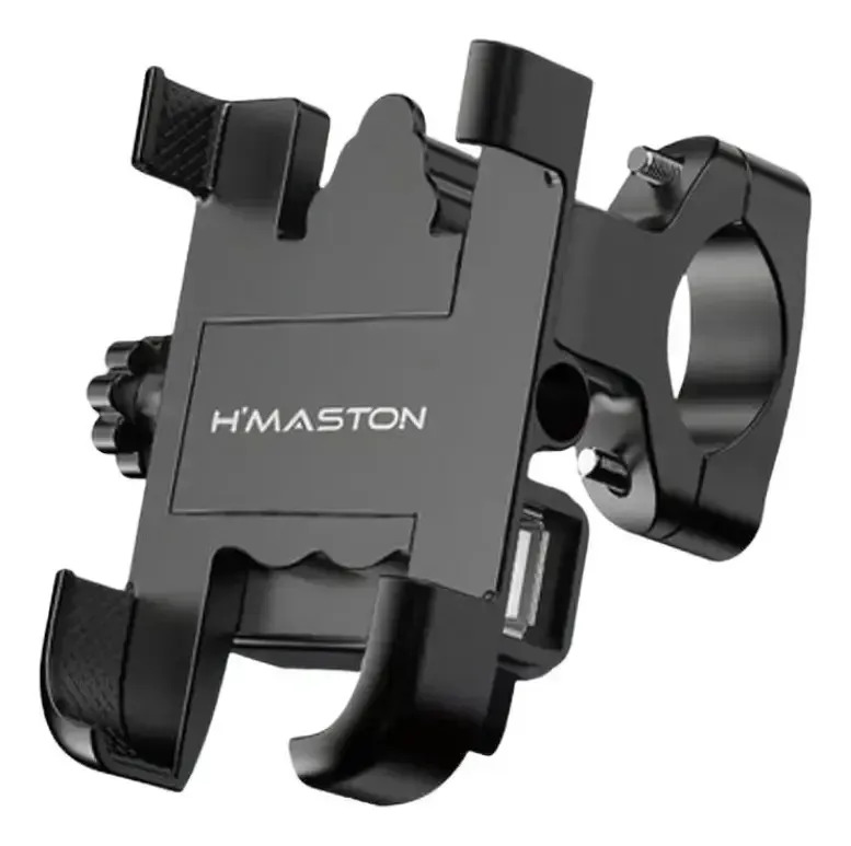 Suporte Celular Moto Garra Com Carregador Usb Antifurto