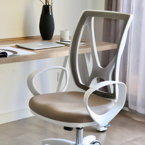 Imagen 2 de 5 de Silla De Oficina Alma White Ergonómica
