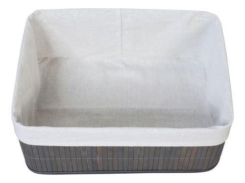 Imagen 5 de 10 de Cesto Plegable De Bambú 33 Cm × 23cm×14 Cm Gris Vonne Org119