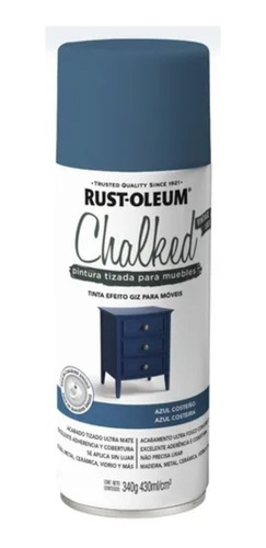 Imagen 2 de 6 de Pintura Chalked Tizada Mate + Protector Transparente Azul