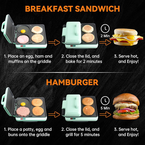 Combo Sandwichera 3 En 1 - Plancha Antiadherente Parrilla