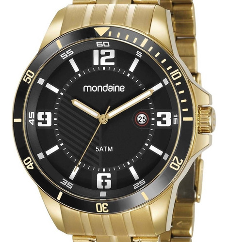 Relógio Mondaine Masculino Dourado 78759gpmvda2 Original