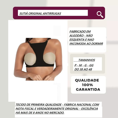 Sutia Anti Rugas Para Seios Separador Pós Simastia