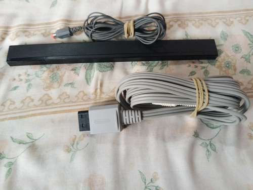 Barra Sensora Wii Original Y Cable Audio Video Rca Original