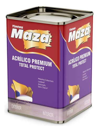 Tinta Acrílica Premium Total Protect Fosco 18l Cores Maza Cor Azul Capri