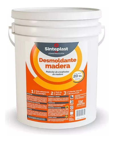 Desmoldante Desencofrante Para Madera 20 L Sinteplast