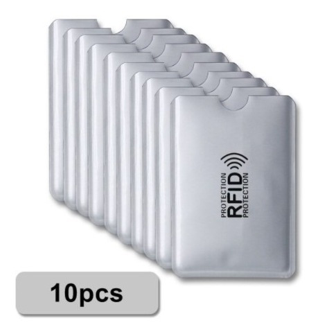 10 X Rfid Funda Bloqueo Seguridad Antirrobo Tarjetas Chip