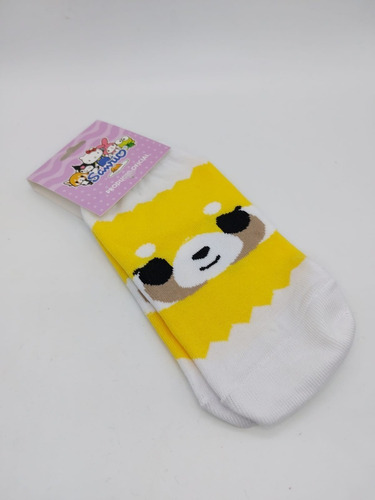 Medias Soquete Aggretsuko Hello Kitty Oficial Sanrio 1