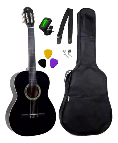 Violão Acústico Náilon Giannini Start N-14 Bk Com Acessorios