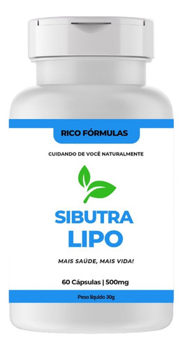 Sibutralipo Redutor De Medidas 60 Cápsulas De 500mg Sem Sabor