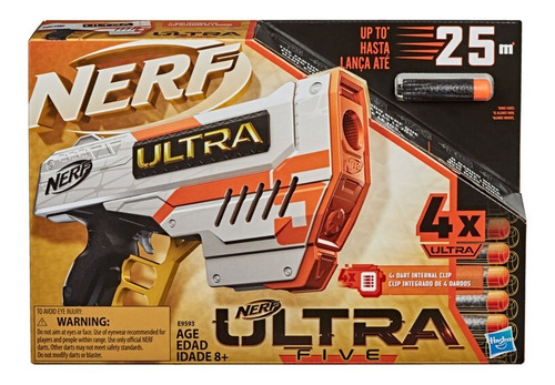 Lanzador Nerf Ultra Five Con 4 Dardos - Envio Gratis