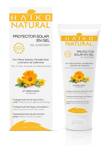 Protector Solar Haiko Gel Calendula X 80g