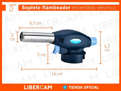Imagen 4 de 10 de Soplete Flambeador Soldador Con Encendido Electronico A Gas