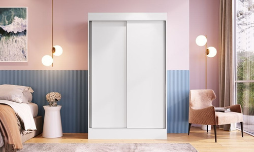 Imagen 2 de 5 de Ropero Placard 2 Puertas Corredizas 2 Cajones Dormitorio