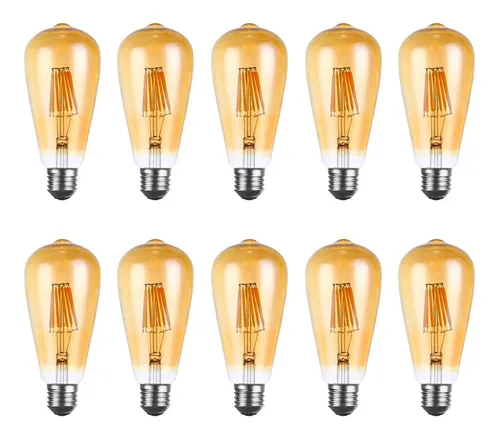 Pack De 10 Ampolletas Led Edison 8w Modelo Vintage / Hbled 