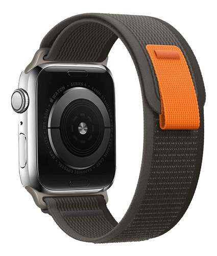 Pulsera Trail 100% compatible con el Apple Watch Ultra de 49 mm, color negro/gris, ancho 49 mm