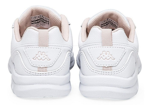 Imagen 5 de 10 de Zapatilla Colegial Kappa Logo 1 Blanco/rosa 5332