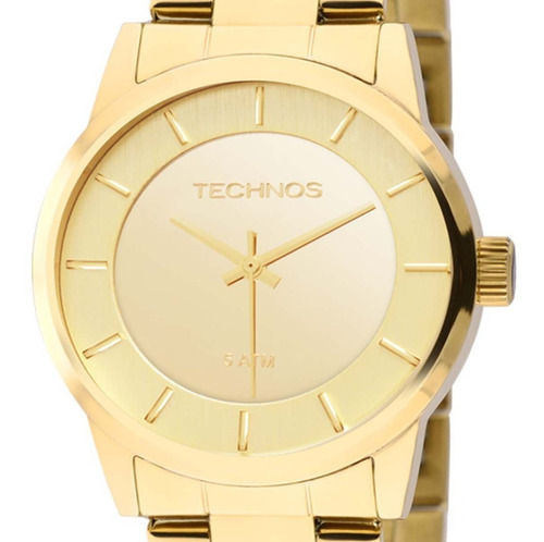 Relógio Technos Feminino Dourado Espelhado 2035lqa/4d