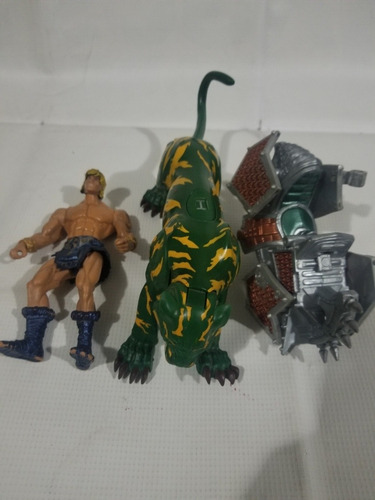 He Man , Battlecat Y Montura Mattel 2001 Originales Motu (Usado)