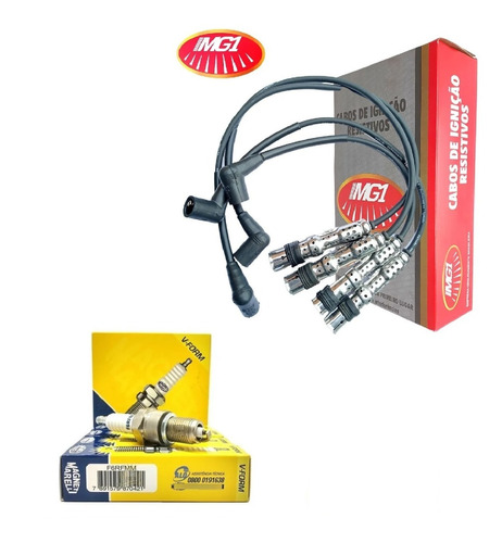 Kit Cabo + Velas  Ignição Corsa Meriva Montana 1.8 8v Todos