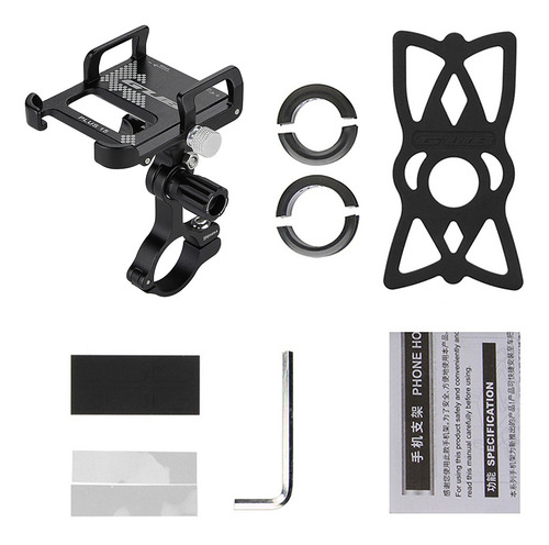 Soporte De Teléfono De Bicicleta De Aluminio Giratorio 360 G
