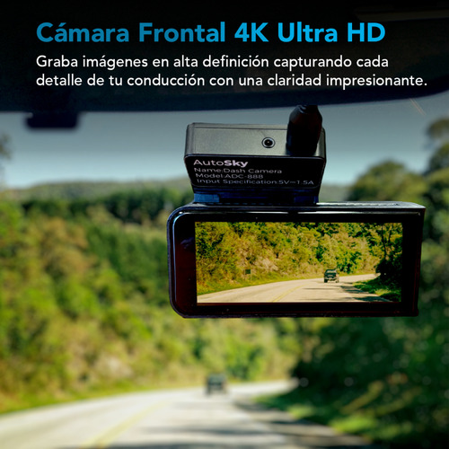 4k Dash Cam Cámara Para Vehículo Y Cámara Trasera- Wifi Gps