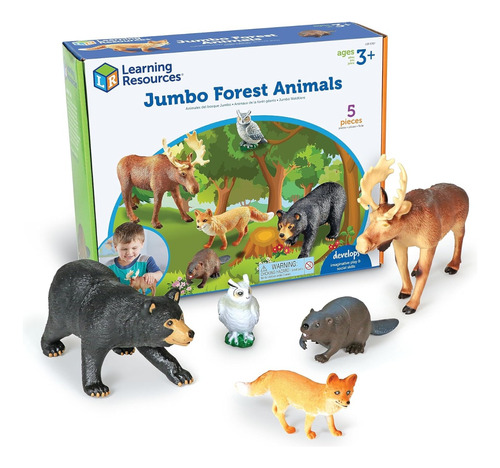 Set Animales Del Bosque Jumbo Figuras Coleccionables Niños